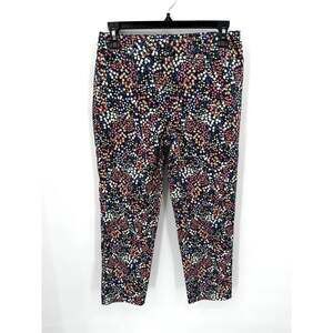TALBOTS Stretch Straight Leg Floral Ankle Trouser Dress Pants // 2P